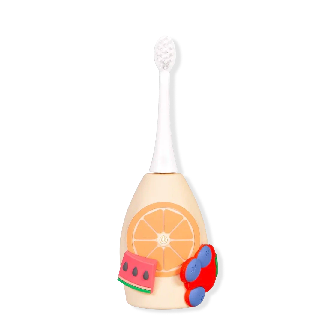 Boka Kids Sonic Toothbrush features fun fruit designs for effective plaque removal and better dental care.