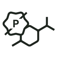 Chemical structure diagram with a central atom labeled 'P' and attached carbon chains.