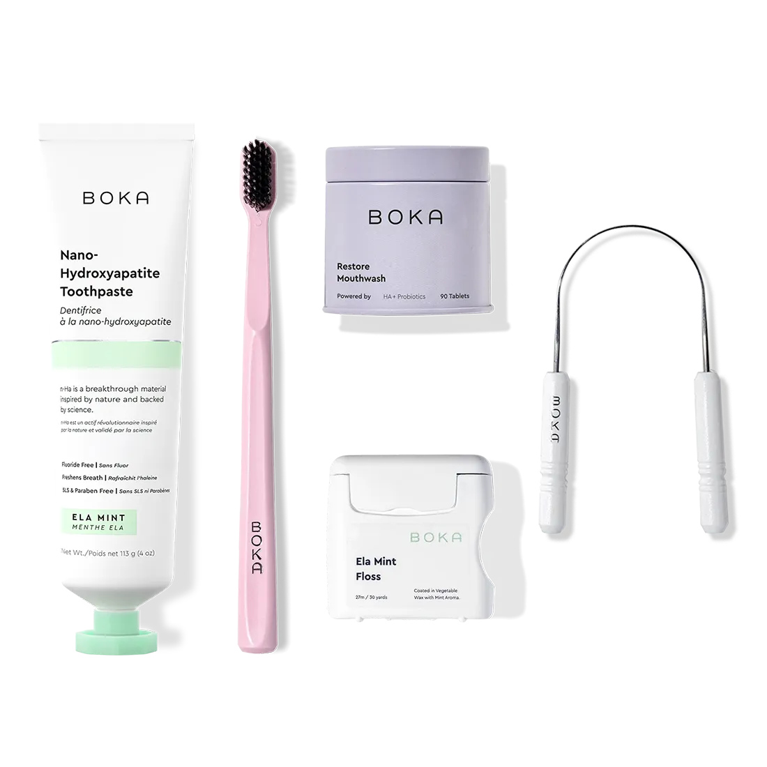 Complete Kit: Includes nano-hydroxyapatite toothpaste, toothbrush, probiotic mouthwash, floss & scraper.