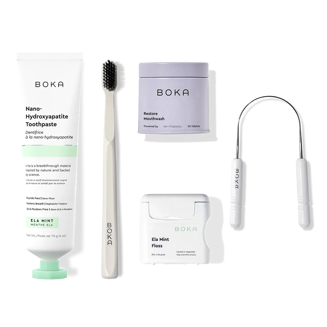Complete Kit: Includes nano-hydroxyapatite toothpaste, toothbrush, probiotic mouthwash, floss & scraper.