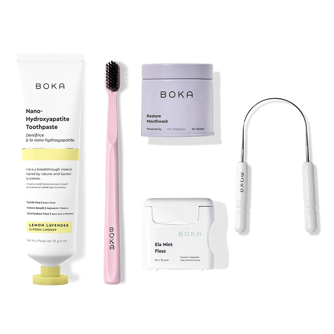 Complete Kit: Includes nano-hydroxyapatite toothpaste, toothbrush, probiotic mouthwash, floss & scraper.