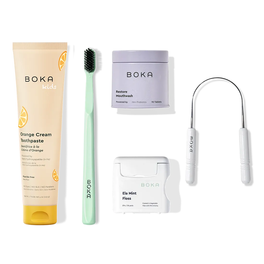 Complete Kit: Includes nano-hydroxyapatite toothpaste, toothbrush, probiotic mouthwash, floss & scraper.