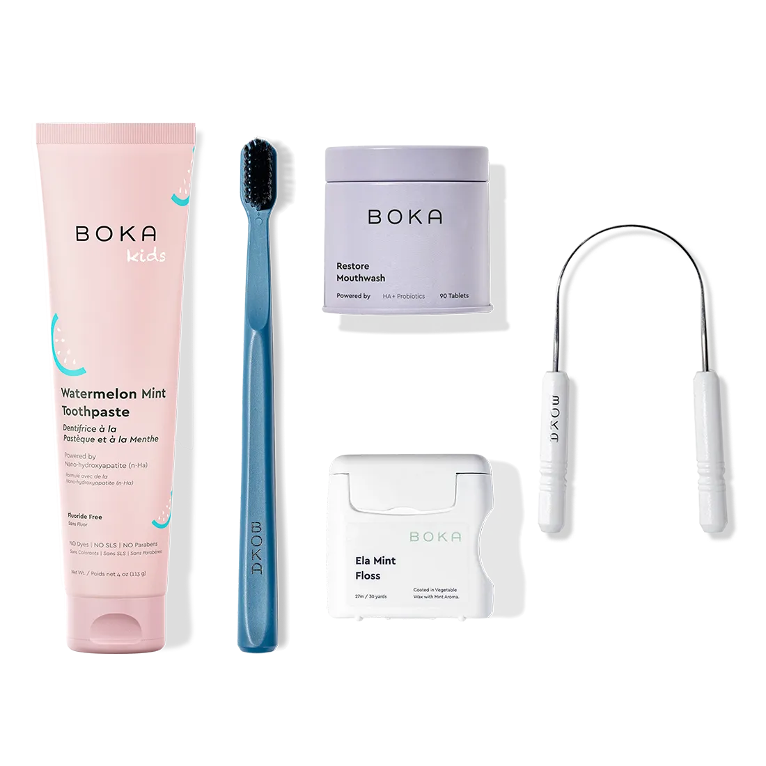 Complete Kit: Includes nano-hydroxyapatite toothpaste, toothbrush, probiotic mouthwash, floss & scraper.