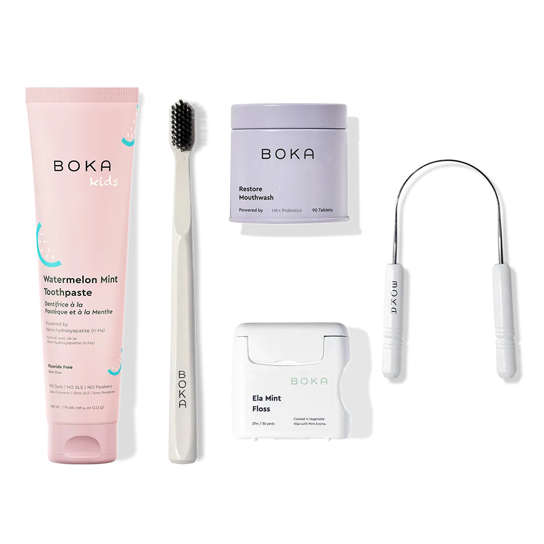 Complete Kit: Includes nano-hydroxyapatite toothpaste, toothbrush, probiotic mouthwash, floss & scraper.