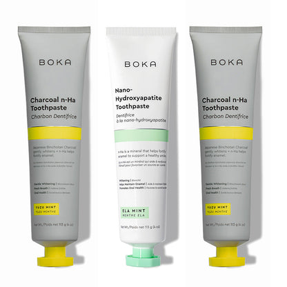Charcoal Yuzu Mint Whitening n-Ha Toothpaste 3-pack