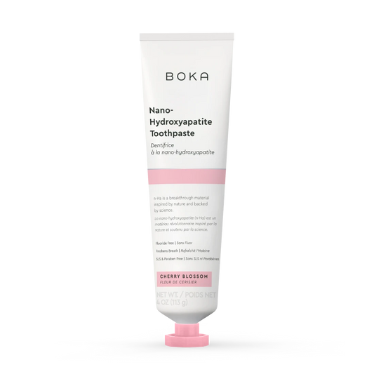 Boka Nano-Hydroxyapatite Toothpaste tube on a white background