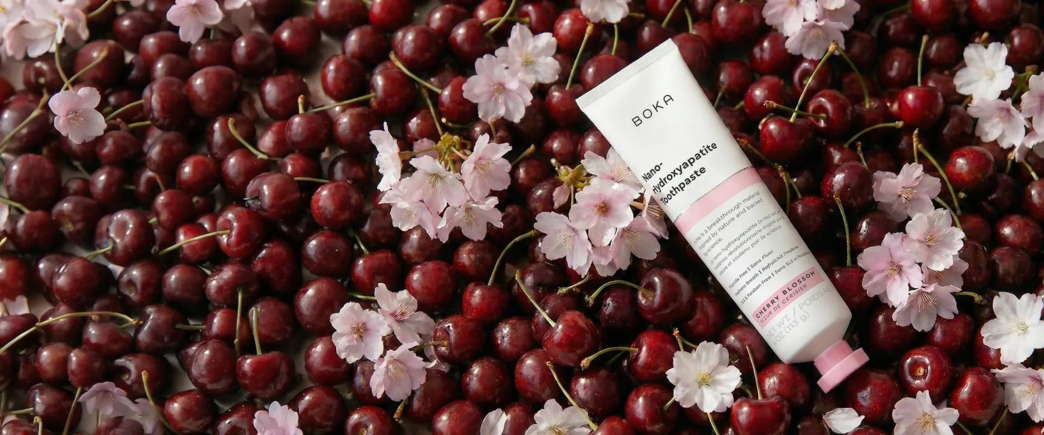 Boka tube on cherries and flowers