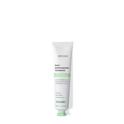 Boka toothpaste tube on a white background