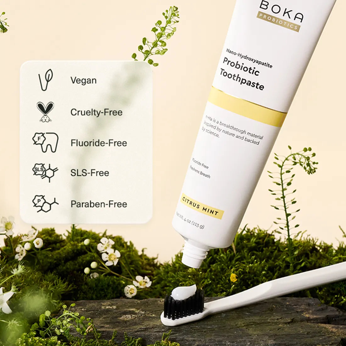 Citrus Mint Probiotic n-Ha Toothpaste – Boka