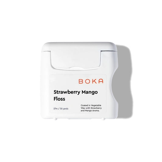 Boka Strawberry Mango Floss packaging on a white background