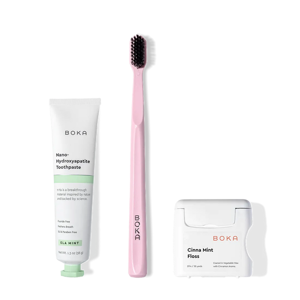 Dental Travel Kit: Toothbrush, Toothpaste, and Floss – Boka