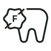 Icon of a tooth with a 'F' inside